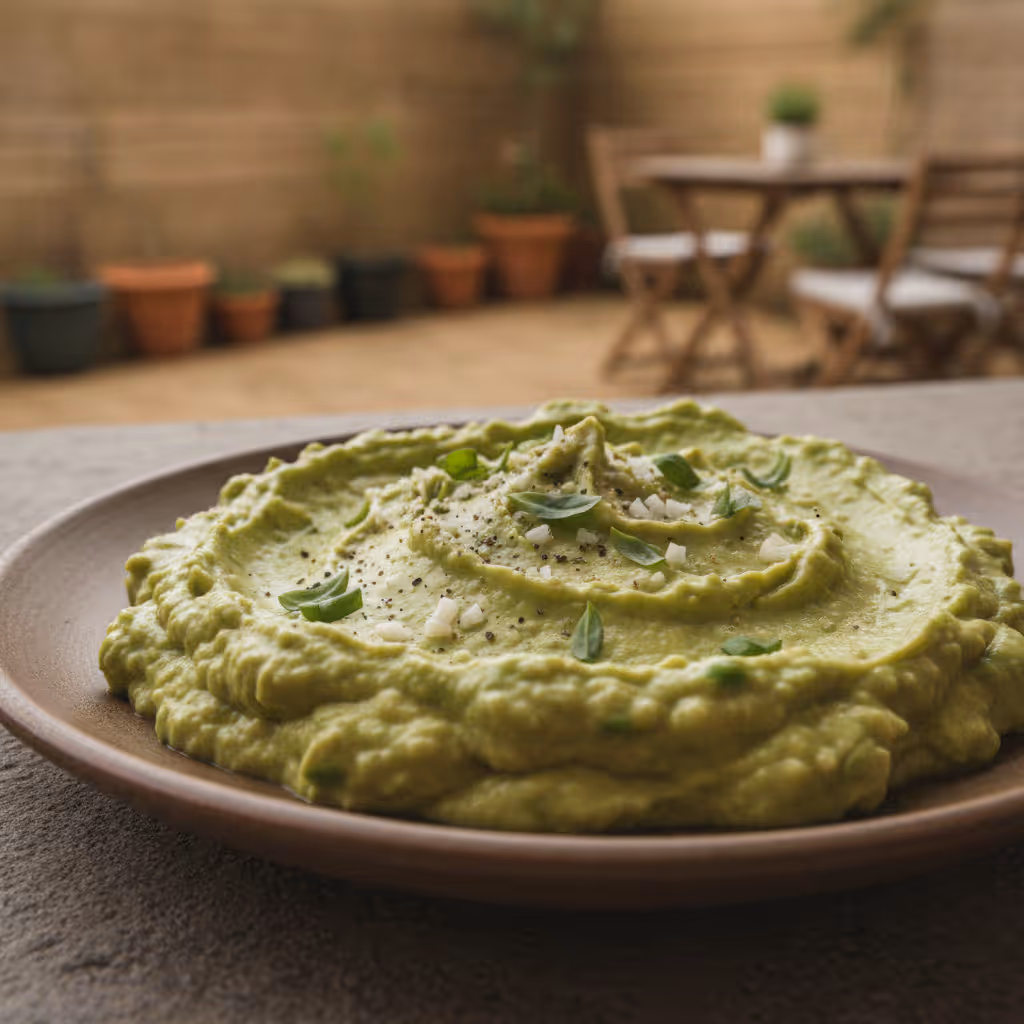 Avocadocrème, klaar om te serveren