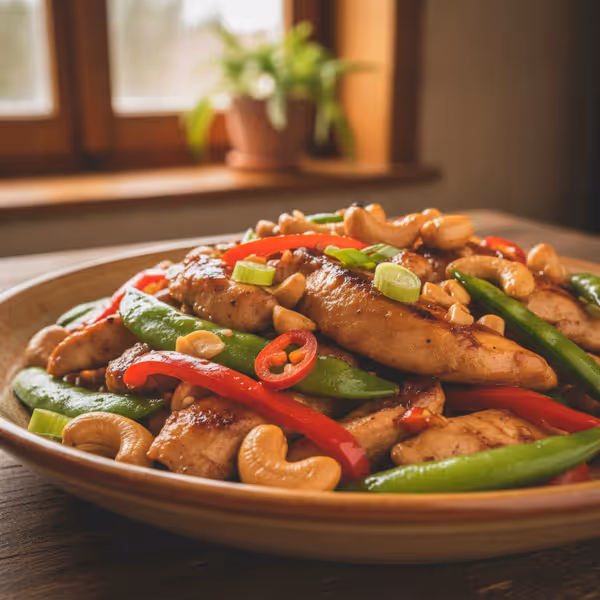 Aziatische kipfilet met cashewnoten