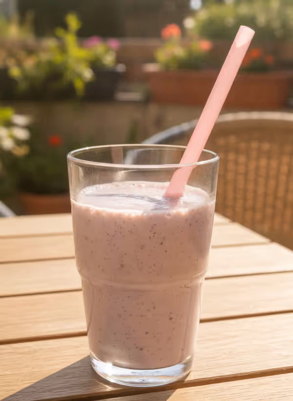 Bosbessen milkshake