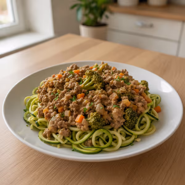 Broccoli-gehaktsaus voor groentepasta